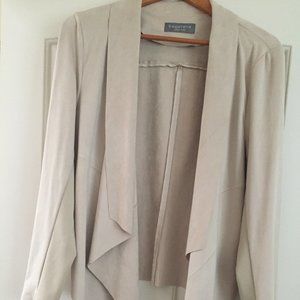 Bagatelle Faux Suede Cascade Front Jacket, NWOT